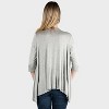 24seven Comfort Apparel Maternity Elegant Long Sleeve Open Front Draped Hem Jacket - 2 of 3