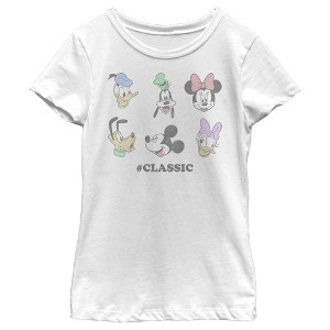 Girl's Disney Mickey & Friends #Classic T-Shirt - 1 of 4