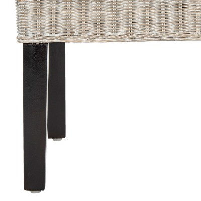 Arjun 18'' Gray Rattan Wicker Dining Chair Set