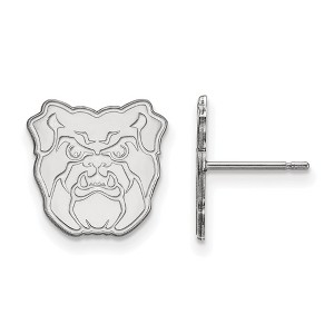 Black Bow Jewelry 10k White Gold Butler Bulldogs NCAA Post Earrings - 1 of 3