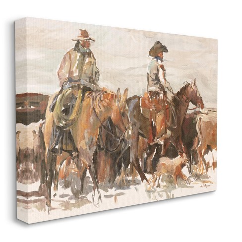 Stupell Industries Cowboys And Horses Farm Western Painting - image 1 of 3