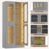Besiost Shoe Cabinet With LED Light, Closet Shoe Organizer with Adjustable Shelves - 4 of 4
