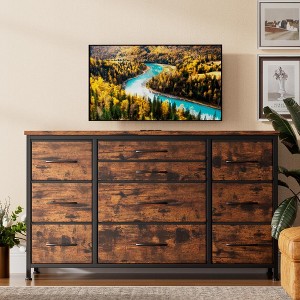 10 Drawer Dressers for Bedroom, Tv Stand Dresser for 55", Chests of Drawers with Power Outlet - 1 of 4