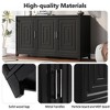 TV Stand for TVs up to 65 Inches, Modern Entertainment Center Cabinet with 2 Storage Spaces and Solid Wood Legs for Living Room - 2 of 4