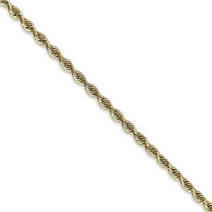 Black Bow Jewelry 2.75mm 10k Yellow Gold D/C Quadruple Rope Chain Necklace - 1 of 4