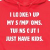 Men's - Instant Message - Looked Up Symptoms Graphic Fleece Pullover Hoodie - 2 of 4