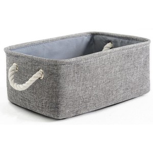 Aoibox Fabric Storage Bins for Shelves Grey 11.8x7.9x5.2 Inch Small Organizer Basket Collapsible Closet Cube Home Decor - 1 of 4