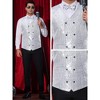 Lars Amadeus Men's V-Neck Slim Fit Double-Breasted Party Disco Prom Nightclub Sleeveless Sequin Vest - 4 of 4