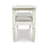 Signature Design by Ashley Traditional Realyn Accent Bench, Antique White - 2 of 4