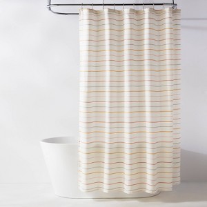 Fabric Thin Striped Shower Curtain - Room Essentials™ - 1 of 4