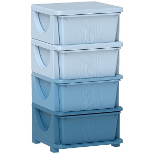 QingMoon 9 Drawer Dresser for Bedroom, 3 Tier Storage Organizer, Plastic Bins for Living Room, Entryway and Closet - 1 of 4