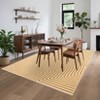 Washable Rugs for Living Room Low Pile Geometric Striped Soft Carpet Mid Century Modern Rugs for Bedroom Office Classroom - 4 of 4