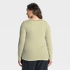 Women's Long Sleeve Lace Trim Scoop Neck Top - A New Day™ - 2 of 3