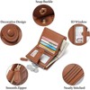 Clotth Womens Wallet - Slim RFID Blocking Wallet for Women PU Leather Bifold with Zipper Pocket Coin Purse with ID Window - 4 of 4