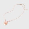 Girls' Pink Bow Locket Necklace - Cat & Jack™ Pink - image 2 of 4