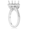 Pompeii3 3/4ct Oval Halo Vintage Ring Setting 14K White Gold - 2 of 4