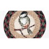Earth Rugs Chickadee Round Large Coaster 7"x7" Braided Jute Rustic Accent - 2 of 3