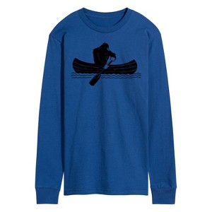 Men's - Instant Message - Sasquatch Canoe Long Sleeve Graphic T-Shirt - 1 of 4