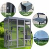 Angel Sar 70 Inch Outdoor Cat Enclosure with Waterproof Roof, Large Catio with 2 Houses & 7 Platforms, Rust-Proof Wire Pet Cage, Dark Grey - 4 of 4