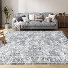 Boho Floral Area Rug, Non-Slip, Washable, Stain-Resistant Low Pile for Living Room/Bedroom/Kitchen - 2 of 4