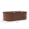 SEVOBAL Planters Galvanized Raised Garden Bed Kit, Open Drainage, Easy Set up, for Veggies and Flowers, Brown, 41.25"*24.5"*11.75" - 3 of 4