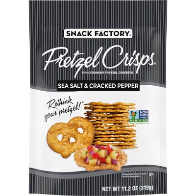 Snack Factory Pretzel Crisps Salt & Pepper - 11.25oz