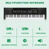 Music Keyboard, 61 - Key Portable Piano with Microphone, Teaching Tool for Beginners Black - 2 of 4