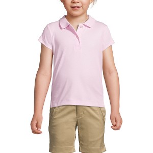 Lands' End School Uniform Kids Short Sleeve Feminine Fit Interlock Polo Shirt - 1 of 4