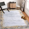 Modern Bordered Area Rugs for Bedroom Machine Washable Living Room Rug - 2 of 4