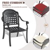 NicBex Aluminum Outdoor Dining Chair Set of 4 Patio Resistant Frame Chairs with Removable Cushions,Black - 4 of 4