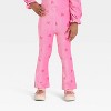 Toddler Girls' 2pc Bluey Bingo Ribbed Velour Top and Pants Set - Pink - 4 of 4