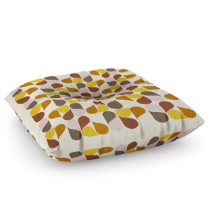June Journal Abstract Leaves Square Floor Pillow - Deny Desings - 1 of 4