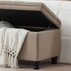 NicBex Storage Bench Upholstered Tufted Button with Spindle Wooden Legs for Bedroom and Entryway - 2 of 4