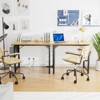 Infurnic Desks Computer Desk with Storage Bag and Headphone Hook, Small Home Office Writing Study Desk PC Table for Student Adult, Yellow, 34"*3"*23" - 4 of 4