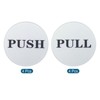 Unique Bargains Round Self-Adhesive Decor Home Business Push Pull Door Sign 8 Pcs - 3 of 4