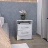 NicBex Nightstand with Drawer,Modern Side Table with Storage Space,Bedside Table for Bedroom,Living Room,Black/White - 2 of 4