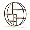 Costway Hanging Storage Shelf Round Circular Wall-Mounted 4-Tier Rack Room Decoration - 3 of 4