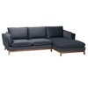 Baxton Studio Linanas Modern Dark Grey Fabric Right Facing Sectional Sofa - 2 of 4
