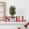 Northlight Potted Faux Pine in Metal "NOEL" Planter Christmas Decoration - 13" - Red - 2 of 4