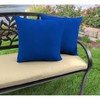 Outdoor Set Of 2 20" Accessory Toss Pillows In Sunbrella Canvas Pacific Blue - Jordan Manufacturing: Weather-Resistant Throw Cushions - 3 of 3