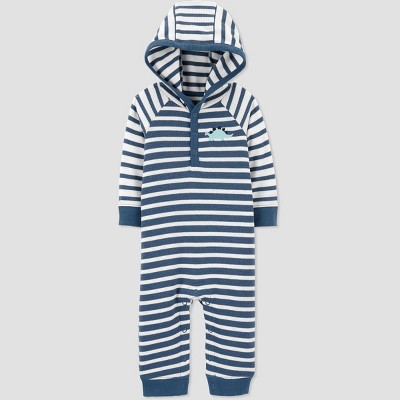 Baby Boys' Dino Striped Romper - Just One You® made by carter's Blue 3M