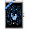 Trends International Episodic Drawing - Blue Thistle And Cat Framed Wall Poster Prints - 3 of 4