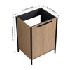 SEVOBAL Bathroom Vanities 24 Inch Freestanding Vanity Soft Close Door for Bathroom, Brown, 23.25"*19.5"*32.69" - 3 of 4