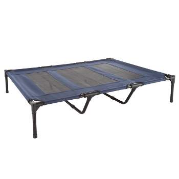 Pet Adobe Portable Elevated Pet Bed With Nonslip Feet for Indoor and Outdoor Use - Navy Blue