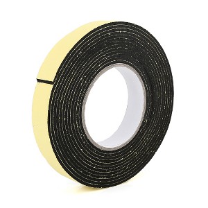 Unique Bargains Weather Stripping Tape Foam Insulation Single Side Adhesive 16ft x 1" x 3/25" Black 1PC - 1 of 4