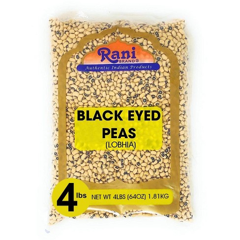 Black Eyed Peas (dried Lobia) - 64oz (4lbs) 1.81kg - Rani Brand ...
