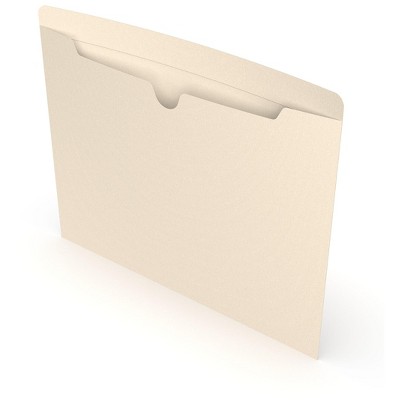 MyOfficeInnovations Manila File Jackets with Reinforced Tab Letter Size Flat 100/Box 293050