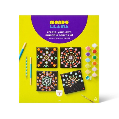 4pk Paint-by-number Canvas Board Kit Florals - Mondo Llama™ : Target