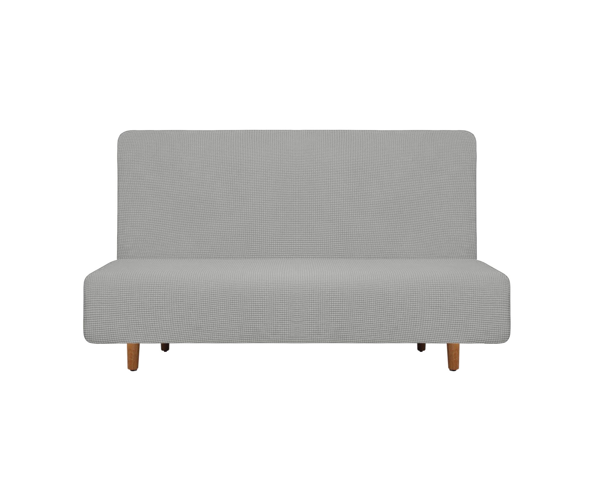 Unique Bargains Stretch Polyester Jacquard Scratch-Resistant Slipcovers 75"-83" Silver Gray