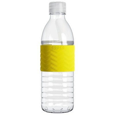 Copco Hydra Water Bottle 16.9 Ounce Non Slip Sleeve BPA Free Tritan Plastic Reusable